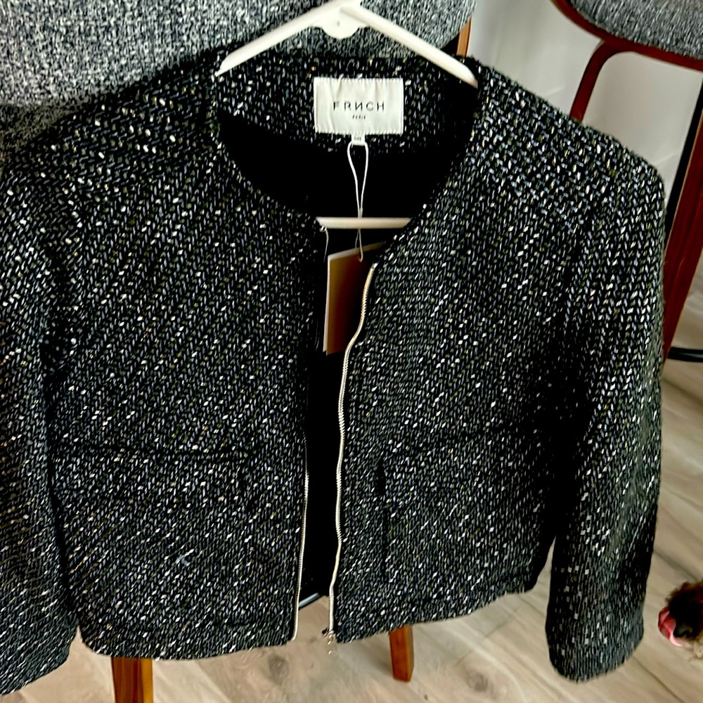 Brand new Frnch Paris Black gold sparkles blazer/jacket. In perfect condition.